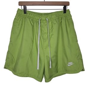 Nike Mens Vivid Lime Green Essentials Woven Lined Flow Shorts Large